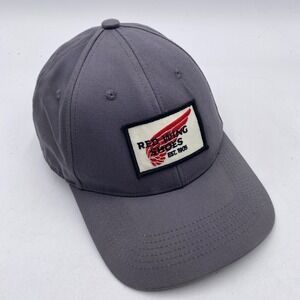 Red Wing Shoes Hat Snapback Mens Gray Embroidered Logo Cotton Cleaned